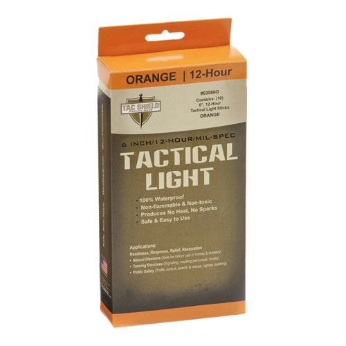 TCSH 03096O Tactical 12 Hour Light Stick, Orange - Pack of 2