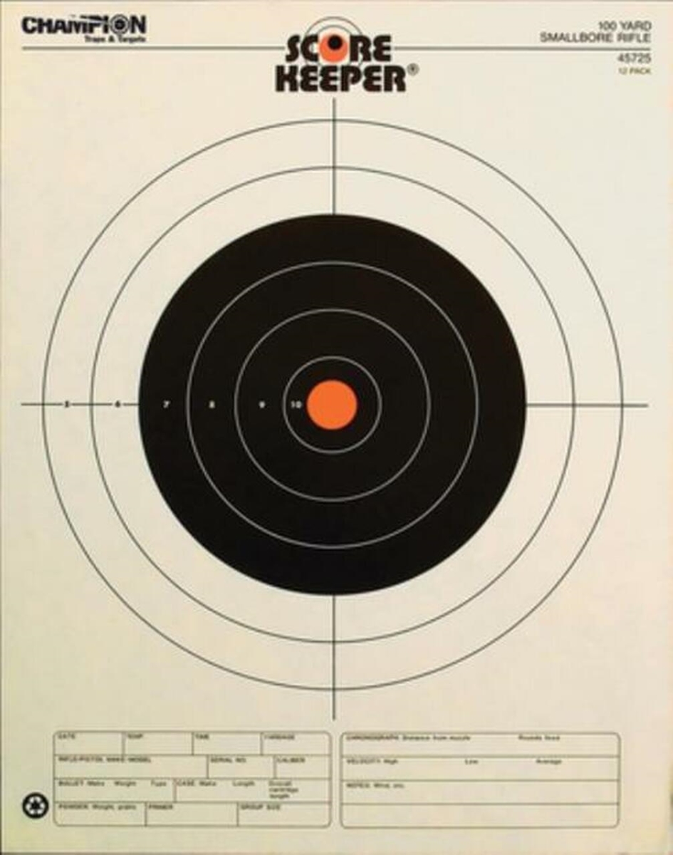 Picture of Champion Target CHPN 40762 NRA 100 Yard Single Bull Target&#44; Black