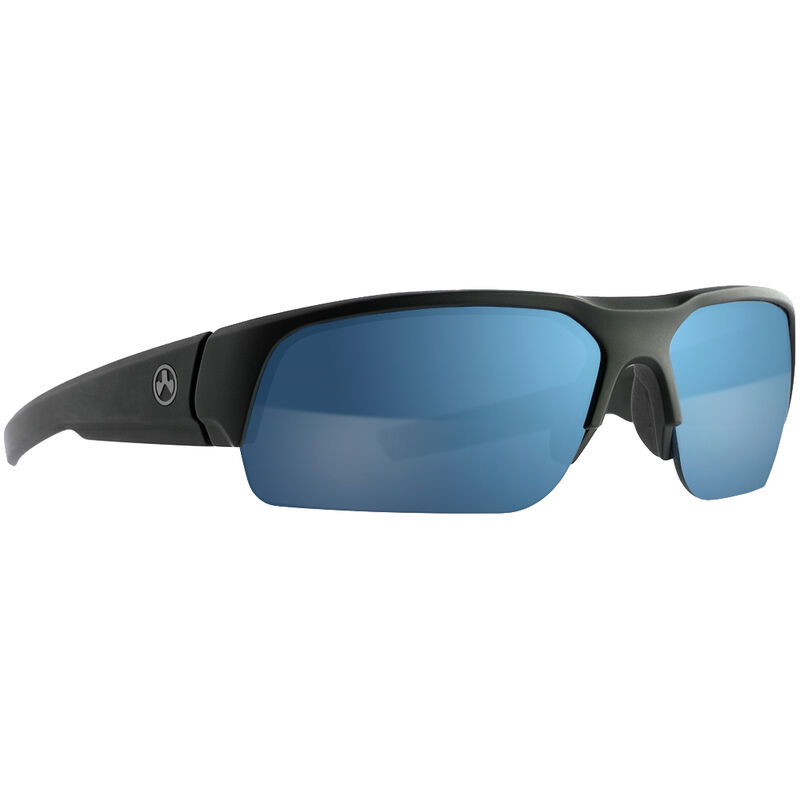 Helix Eyewear Polarized Frame Lens Silver Mirror, Black & Gray