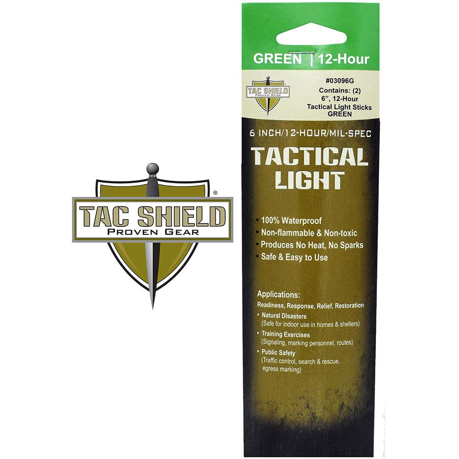 TCSH 03096G 6 in. Tactical 12 Hour Light Stick, Green - Pack of 2