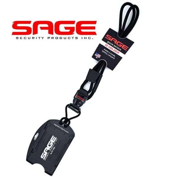 SGSP SBH1001BK Security Badge Holder with Dual Sided & Quick Detachable, Black