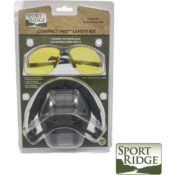 Compact Pro Safety Kit with Yellow Lens Black Frame NRR21-Z87.1