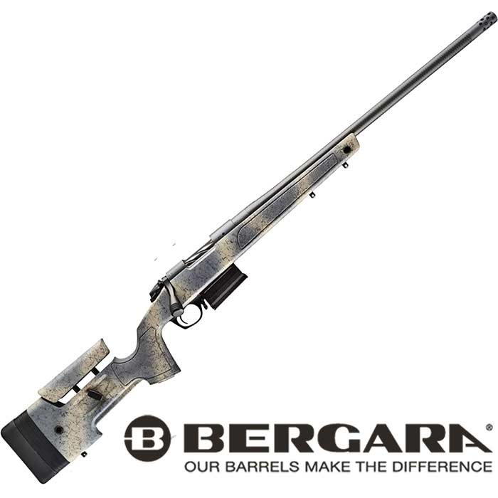 Bergara B-14 HMR Carbon Wilderness Sniper Grey Cerakote Bolt Action Rifle - 6.5 PRC - 24in - Camo -  B14SM359CF