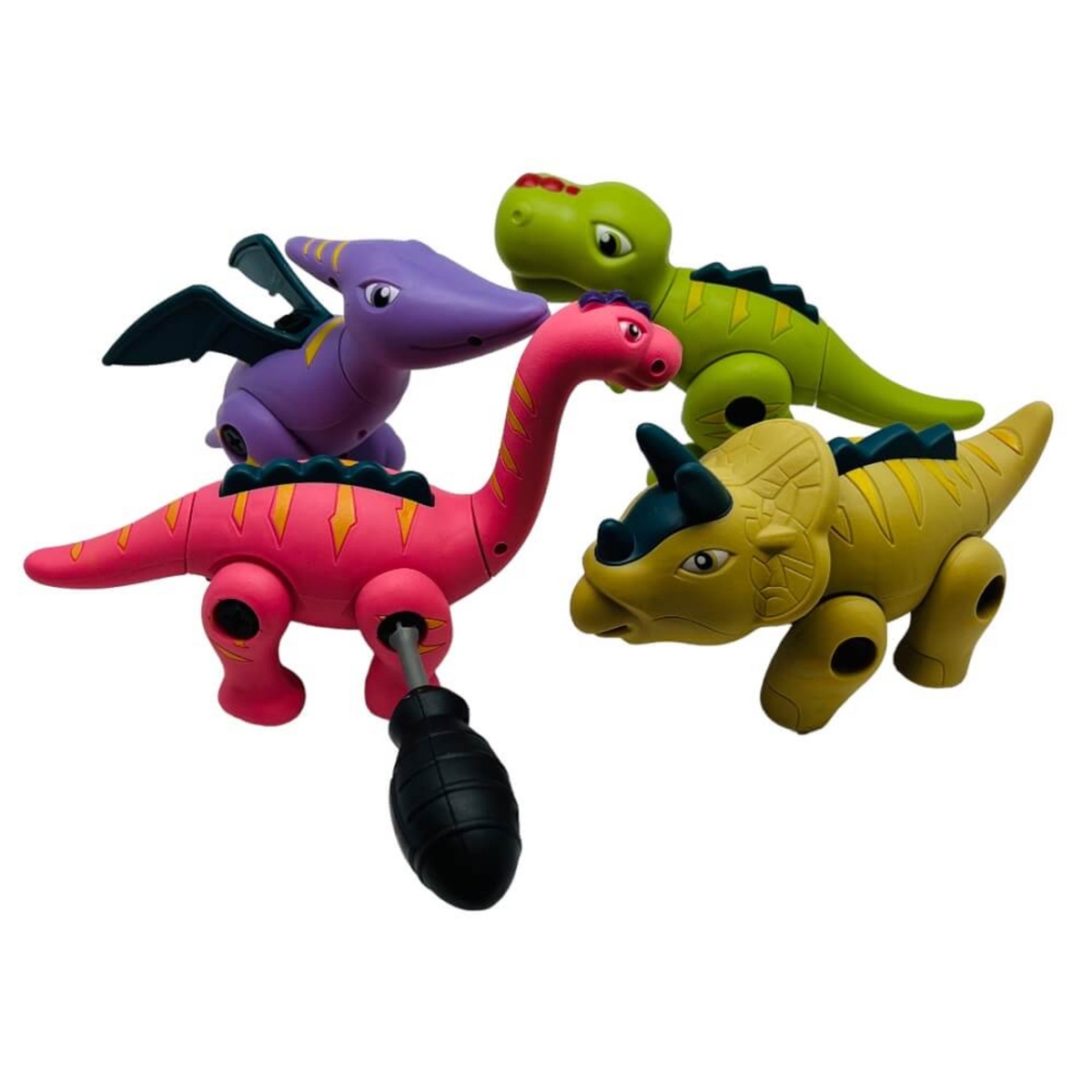 Rebuild-A-Saurus Dino Set - Multi-Color - 4-Piece Set - Creative Play