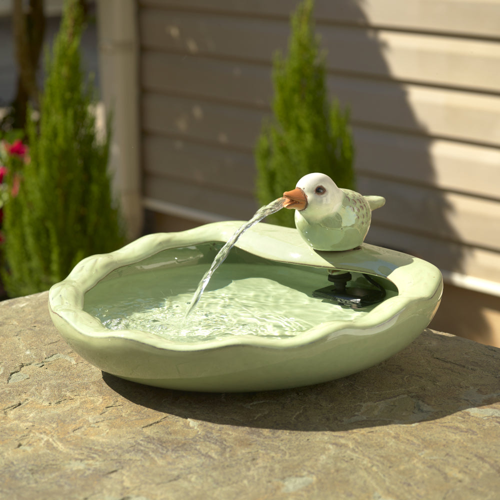 Picture of Smart Solar 21393R01 Ceramic Bird Solar Fountain