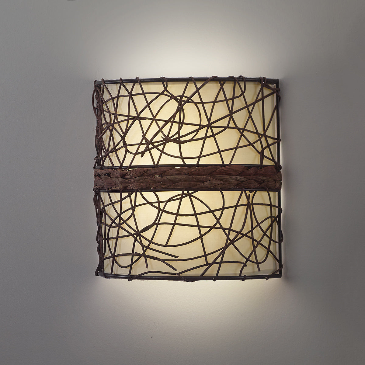 Picture of Its Exciting Lighting IEL-2150 Catalina Barrel Sconce - White & Amber Flicker - Earth Collection