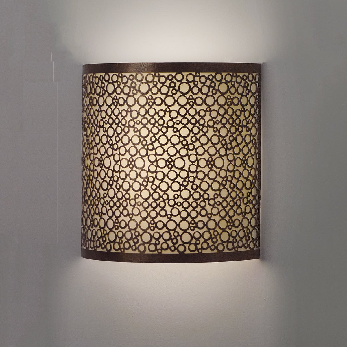 Picture of Its Exciting Lighting IEL-2900 Olita Barrel Sconce - White & Amber Flicker - Metal Work Collection