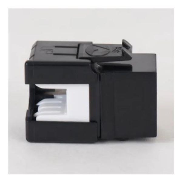 CAT6A Keystone Jack for HD Style, Black - Pack of 25
