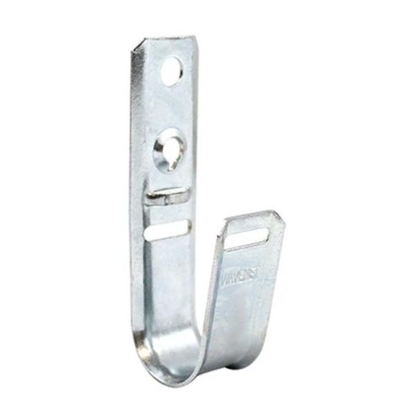0.75 in. J Hook Wall Mount Style, Silver - Pack of 25
