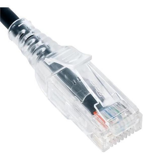 20 ft. Cat 6 Slim Patch Cord Cable, Clear & Black