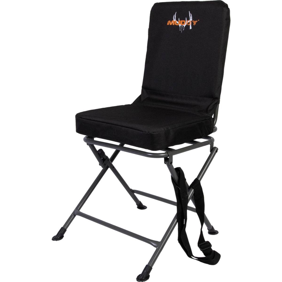 MUD-PSCHR Outdoors Padded Swivel Hunting Blind Chair, Black