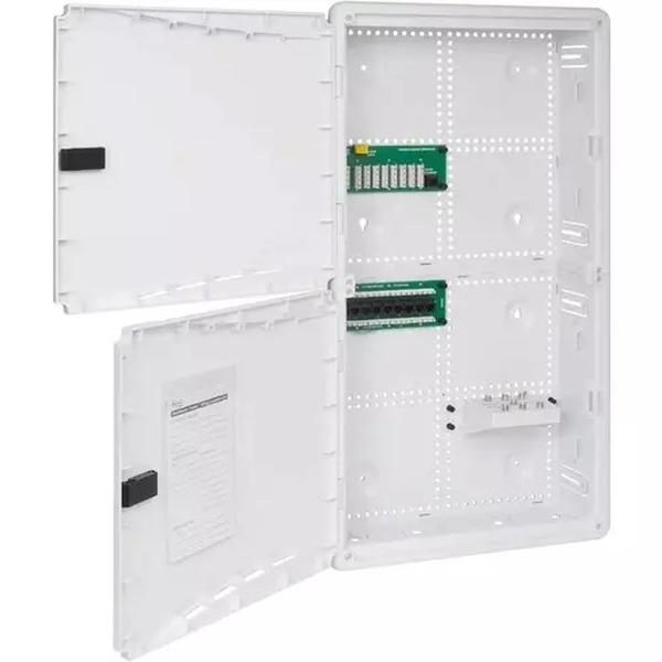 28 in. Plastic Wiring Enclosure Voice, Data & Video Combo with Doors