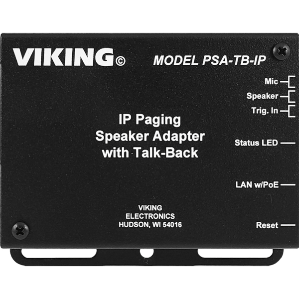 Picture of Viking Electronics VK-PSA-TB-IP IP Paging Speaker Adapter with Talk Back