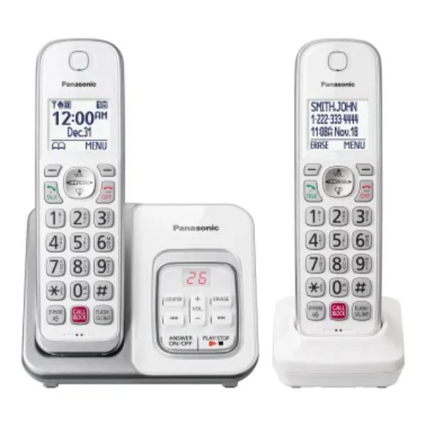 Picture of Panasonic KX-TGD832W 2 Handset Dect 6.0 Expandable Cordless Phone&#44; White