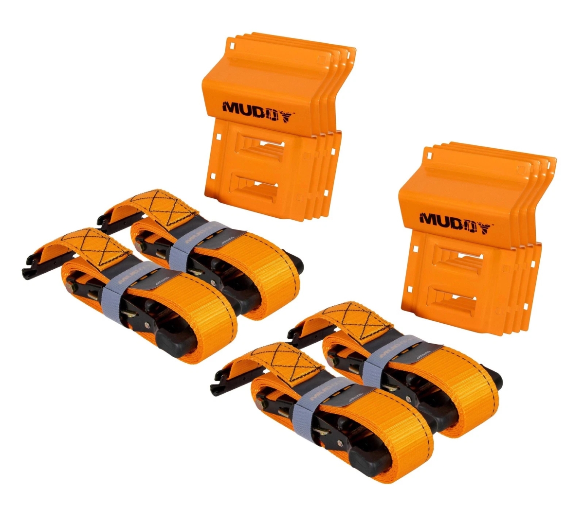 MUD-WCTDK-4PK UTV Wheel Chock Tie Down Kit, Orange - Pack of 4