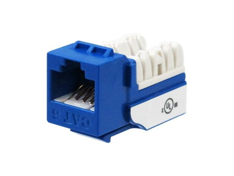 WAV-6EKSJBL-25PK Cat 6 Keystone Jack - Blue