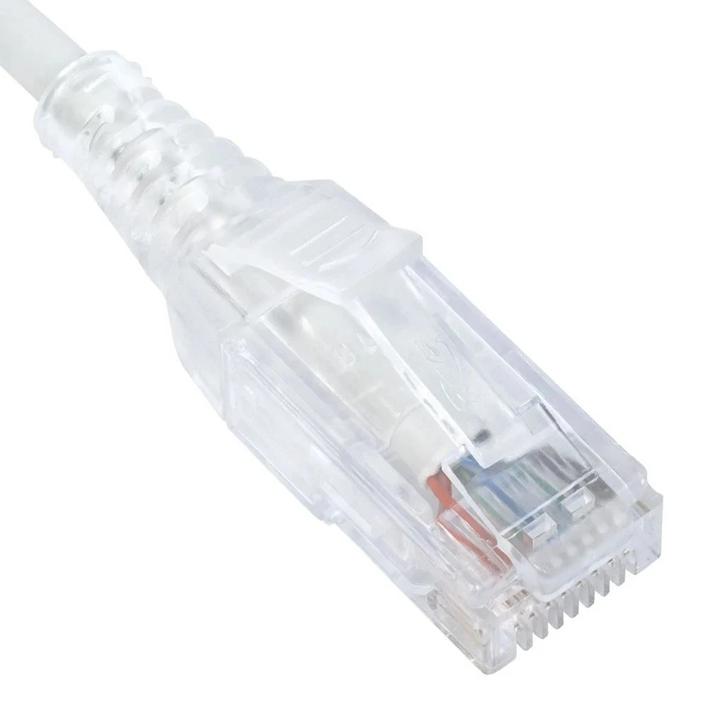-ICPCSY07WH 7 ft. CAT6 Slim Clear Snagless Patch Cord, White
