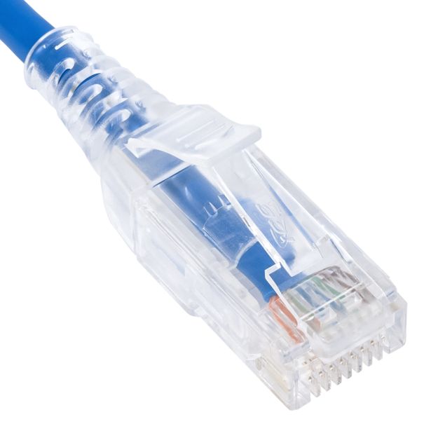 -ICPCSY10BL 10 ft. CAT6 Slim Clear Booted Ethernet Patch Cord, Blue