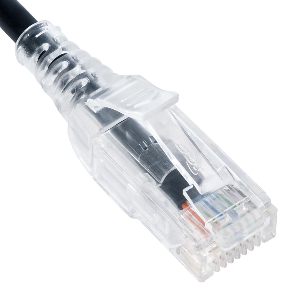 -ICPCSH05BK 5 ft. CAT6 Slim Clear Boot Patch Cord, Black