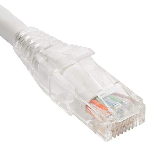-ICPCSW01WH 1 ft. CAT6 Clear Boot Patch Cord, White