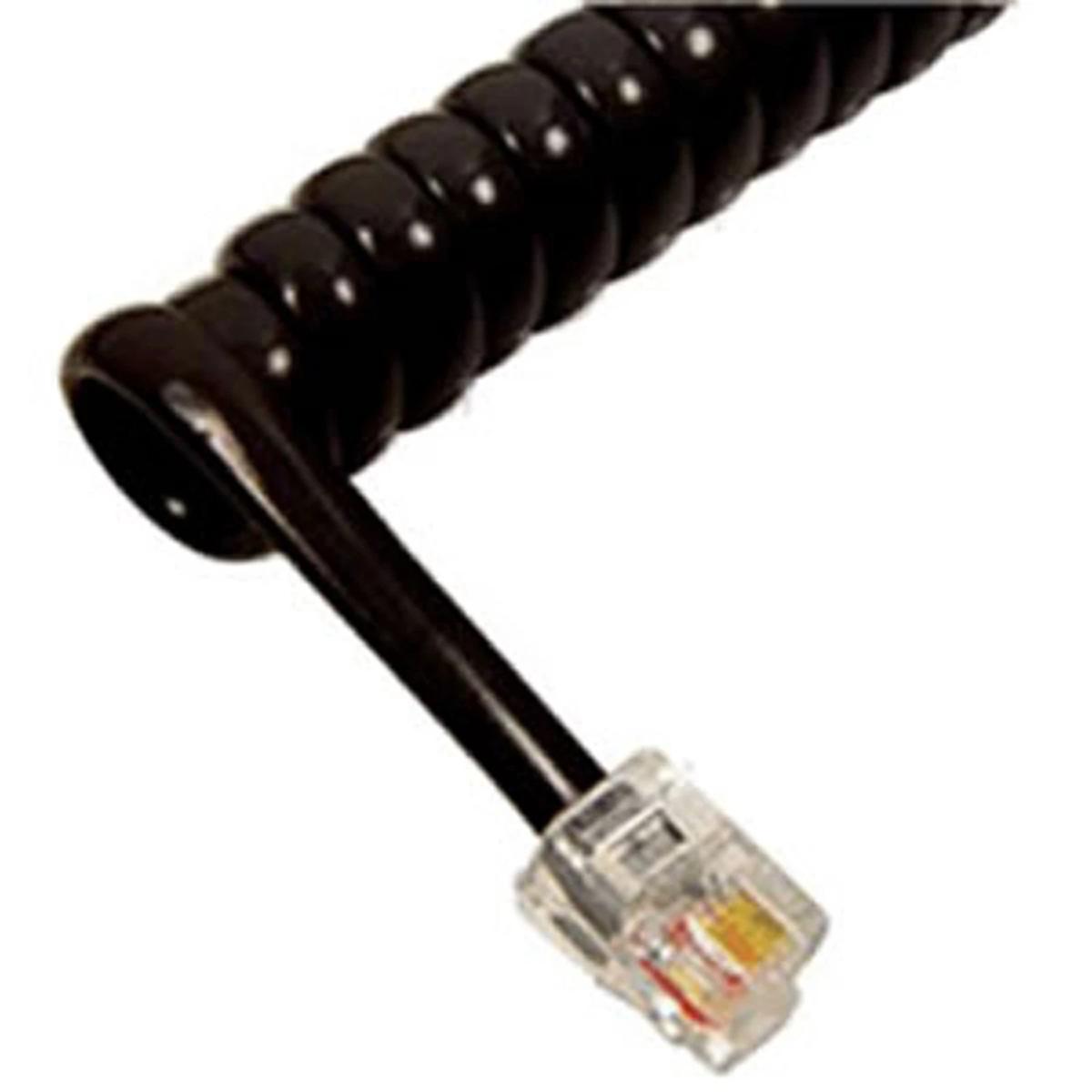 ICC-ICHC406FBK 6 ft. Handset Cord, Black