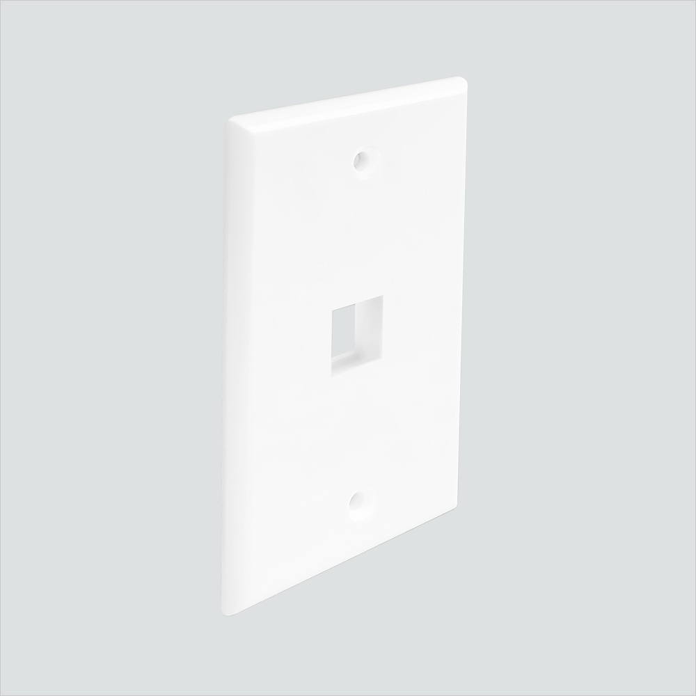 WAV-FACE-1-WH FP01PWH 1-Port Faceplate for Keystone Jacks, White