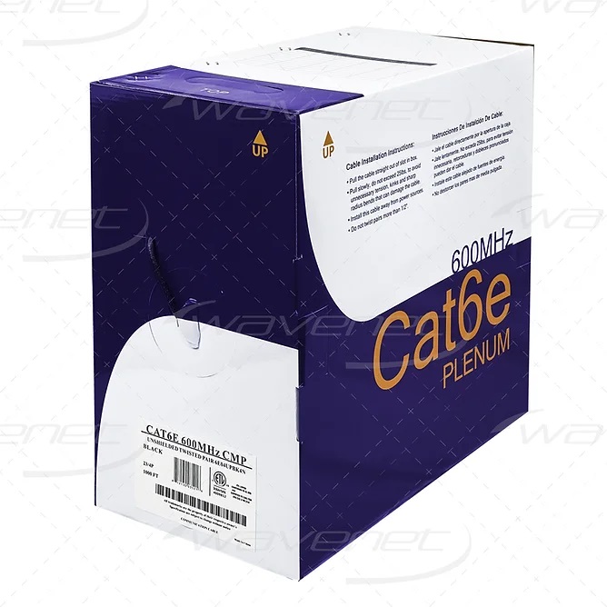 WAV-CAT6E-PLEN-PB-WH 1000 ft. 6E04UPWH4N CAT6e Bulk Ethernet Cable - Pull Box, White