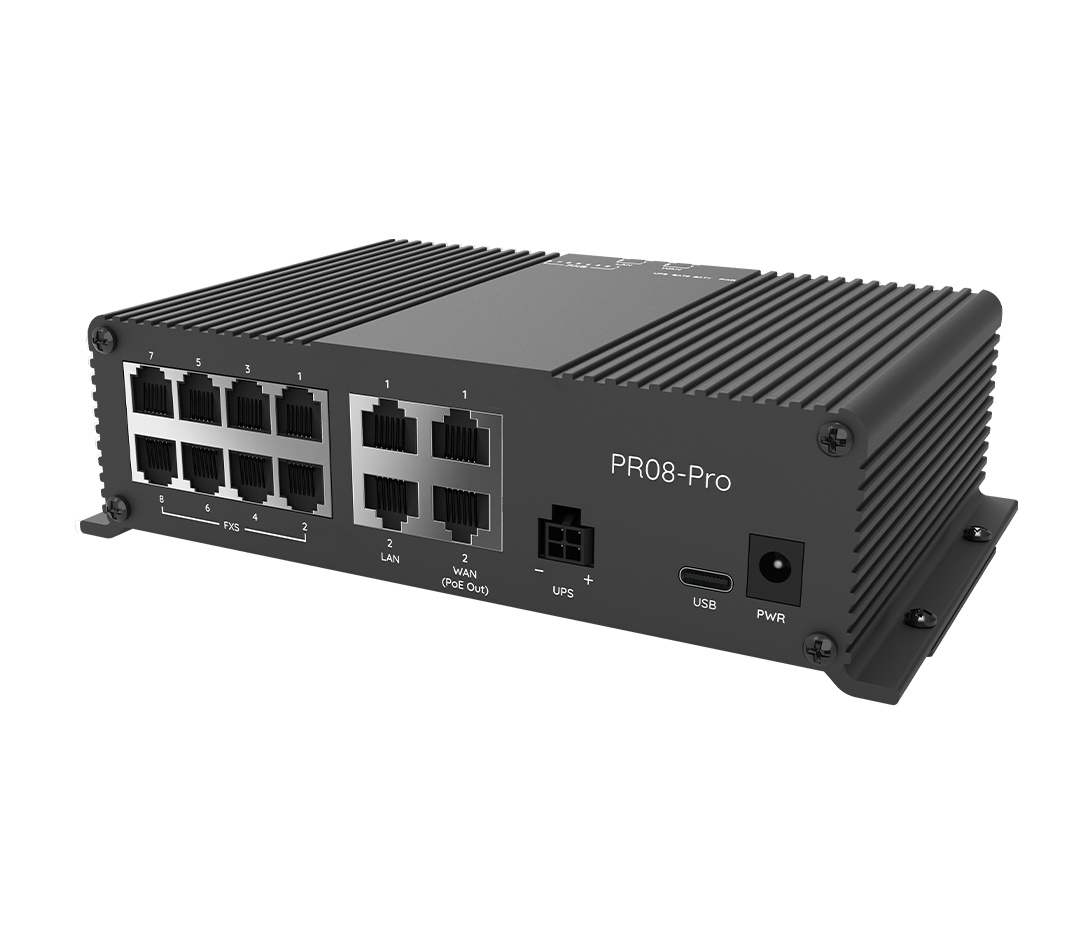 VLA-PR08-PRO Dual WAN VoIP Router with Battery, Black