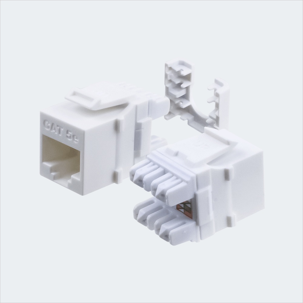 WAV-HD-5EKSJWH-S CAT5e Keystone Jack - High-Density, White