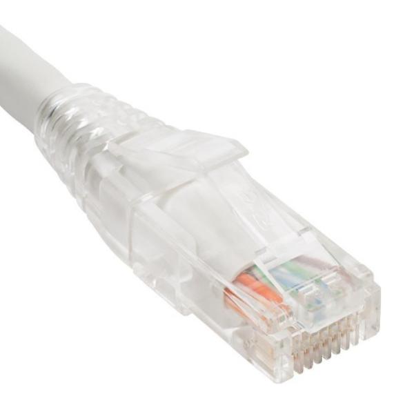 -ICPCSW07WH 7 ft. CAT6 Ethernet Patch Cable - Clear Boot, White - Pack of 10