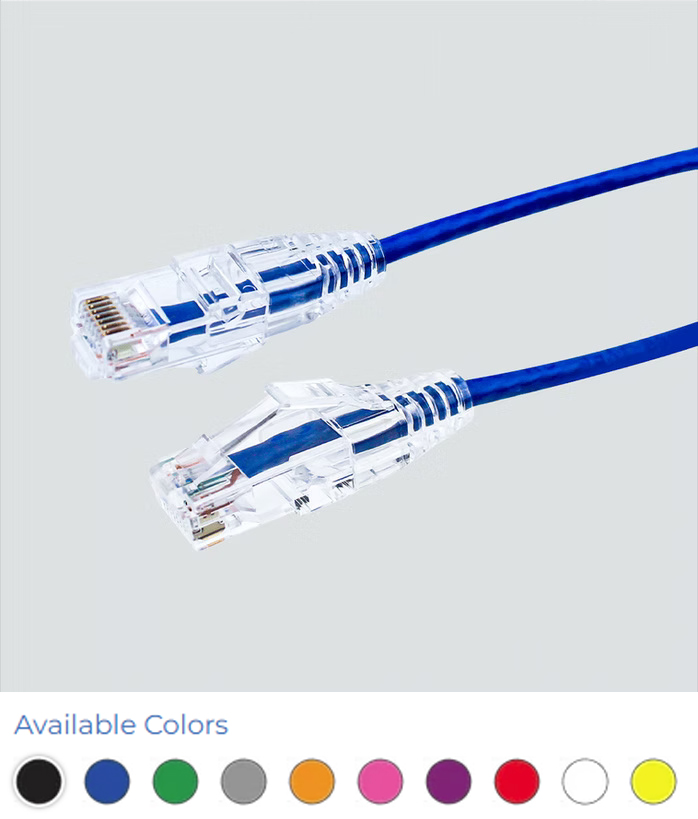 WAV-6E04UMSLIMBK-PC-03 3 ft. CAT6 Slim Ethernet Patch Cable, Black
