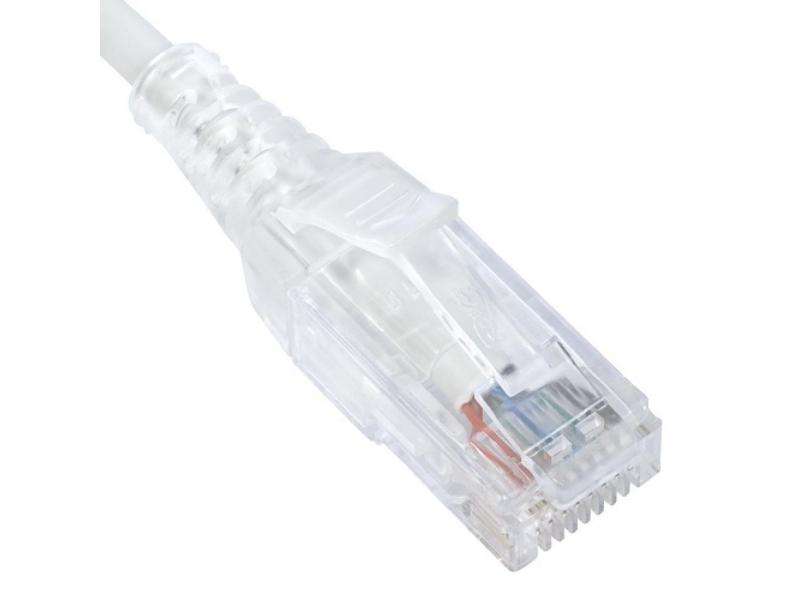 -ICPCSH05WH 5 ft. CAT6 Slim Clear Snagless Ethernet Patch Cable, White