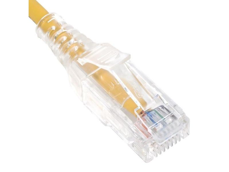 -ICPCSH07YL 7 ft. CAT6 Slim Clear Snagless Ethernet Patch Cable, Yellow