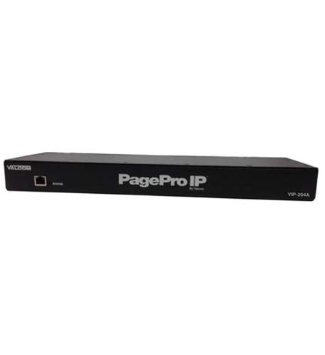Picture of Valcom VC-VIP-204B 4 Zones 1 Way 8 Ip Zones PagePro IP Sip Based Paging Server, Black