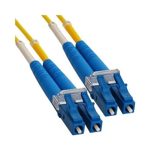 -ICFOJ1M501 1 m LC Duplex Singlemode 9-125 Fiber Optic Patch Cable, Yellow - Small