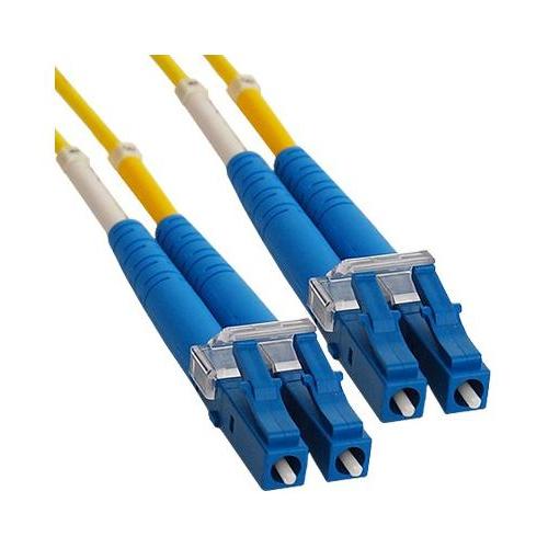 3 m LC Duplex Singlemode 9-125 Fiber Optic Patch Cable, Yellow - Small