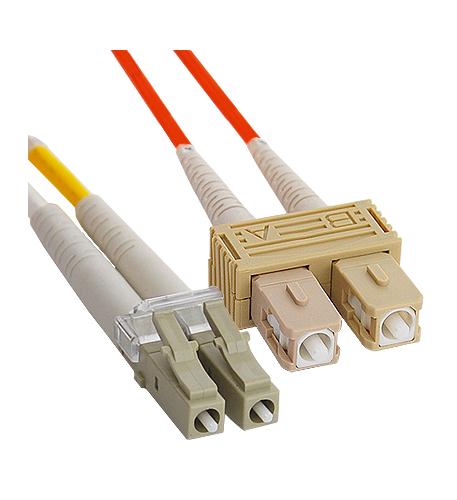 -ICFOJ2M305 LC-SC Duplex Multimode 62.5-125 OM1 Fiber Optic Patch Cable, Orange