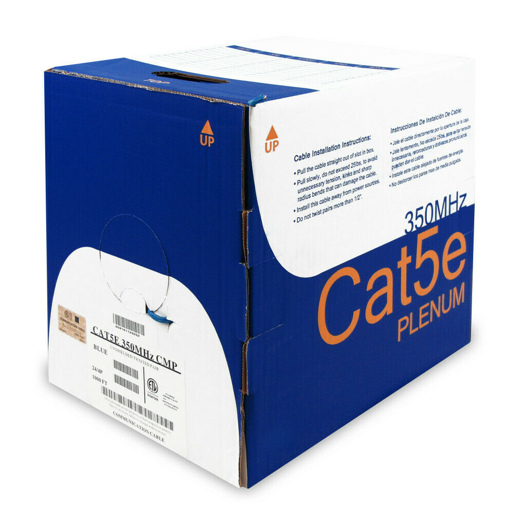 WAV-CAT5-CMP-BL 1K Cat5 Plenum Data Cable - Blue
