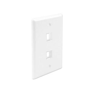 Picture of Wavenet WAV-FACE-2-WH-25PK FP02PWH-SPK FacePlate 2 Port&#44; White - Pack of 25