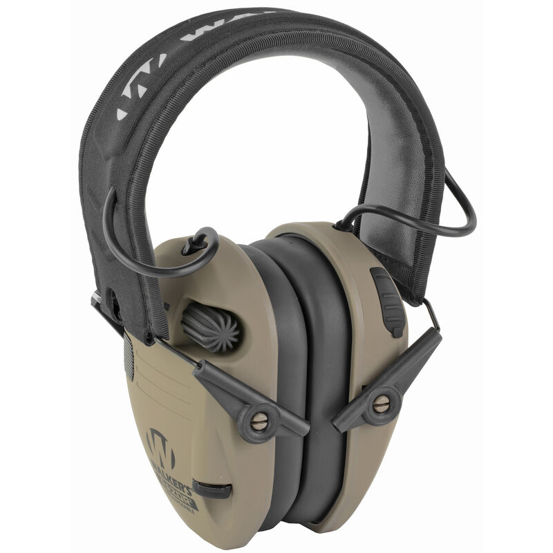 Walkers Game Ear  Razor Rechargeable Electronic Ear Muff with 23 NRR, Flat Dark Earth