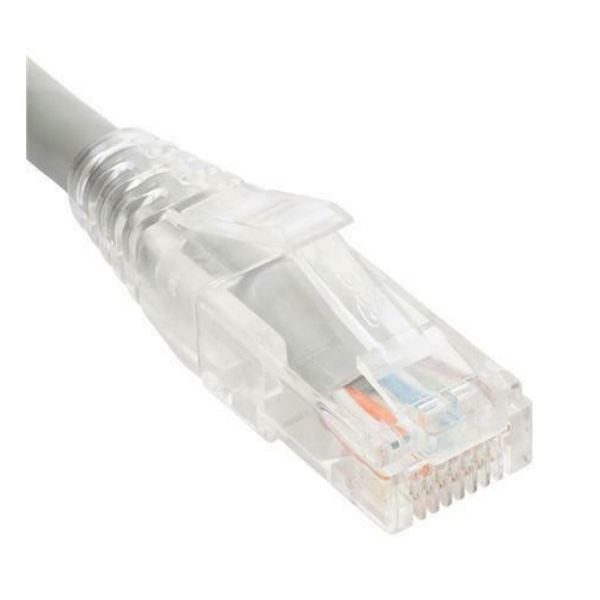 1 ft. CAT6 Clear Boot Patch Cord, Gray
