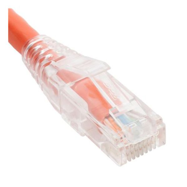 1 ft. CAT6 Clear Boot Patch Cord, Orange