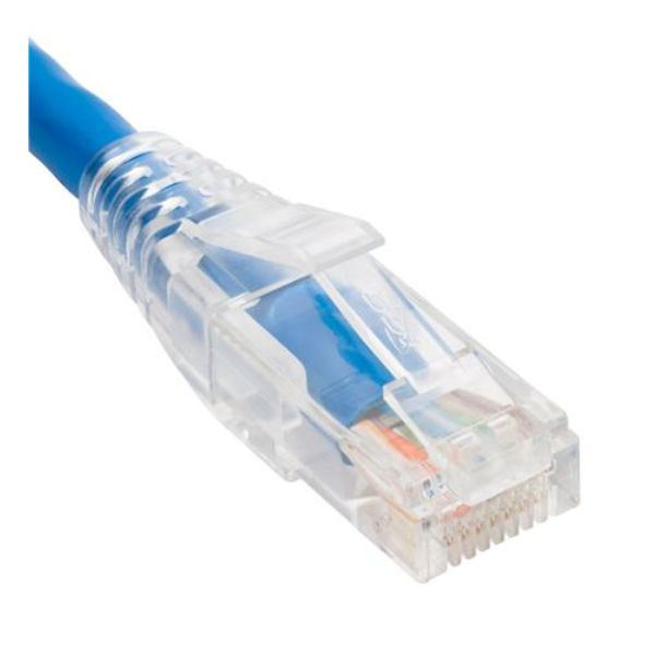 5 ft. CAT6 Clear Boot Patch Cord, Blue - Pack of 25