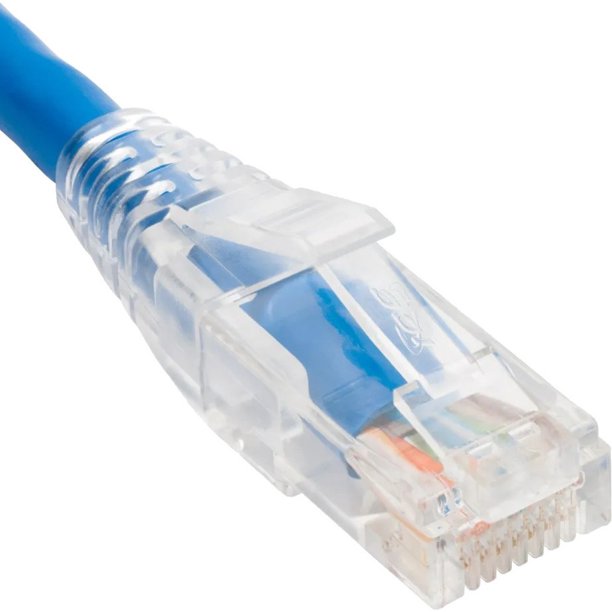 10 ft. CAT5E Clear Boot Patch Cord, Blue