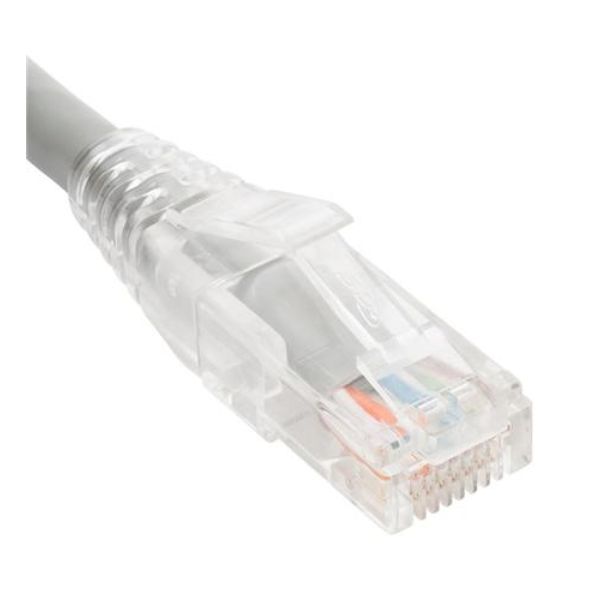 7 ft. Patch Cord Clear Boot, Gray