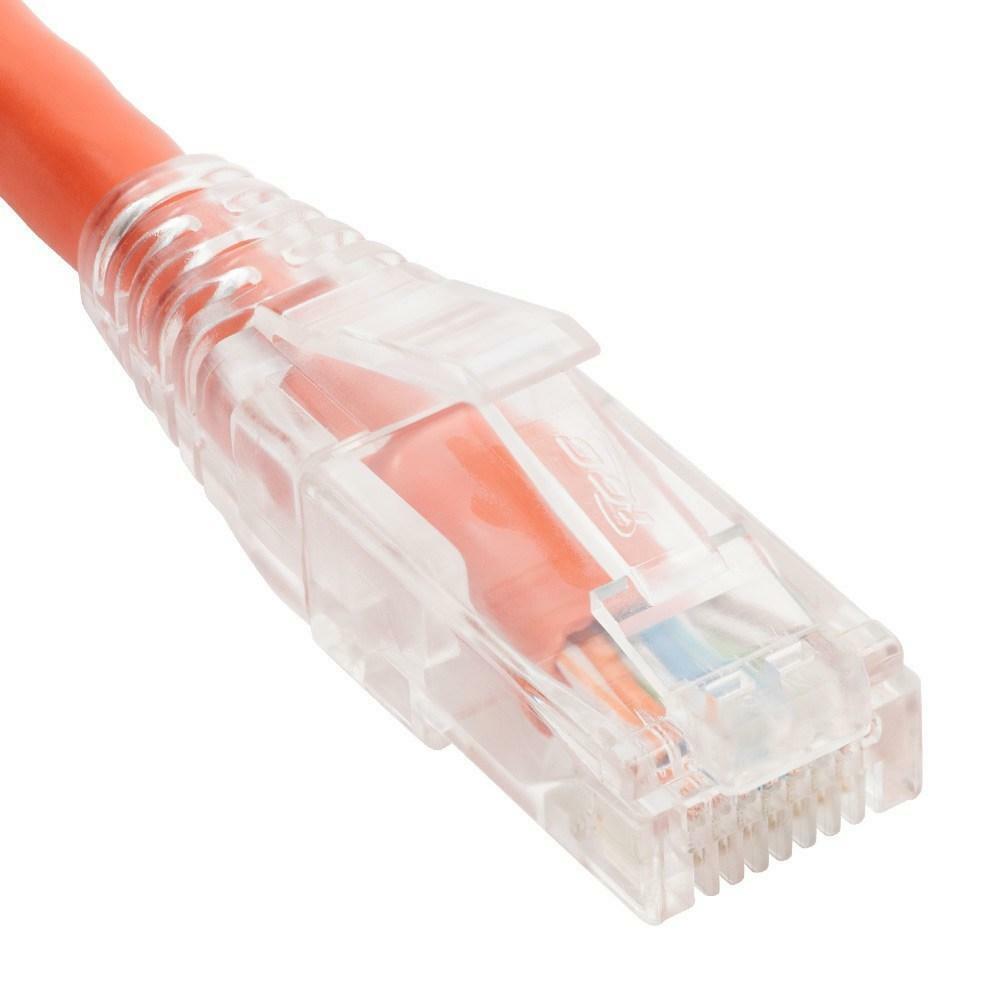7 ft. Patch Cord Clear Boot, Orange