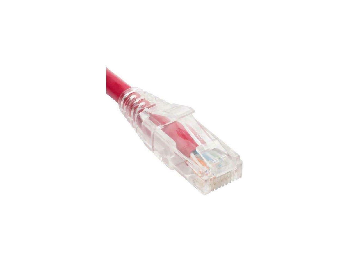 3 ft. Patch Cord Clear Boot, Red