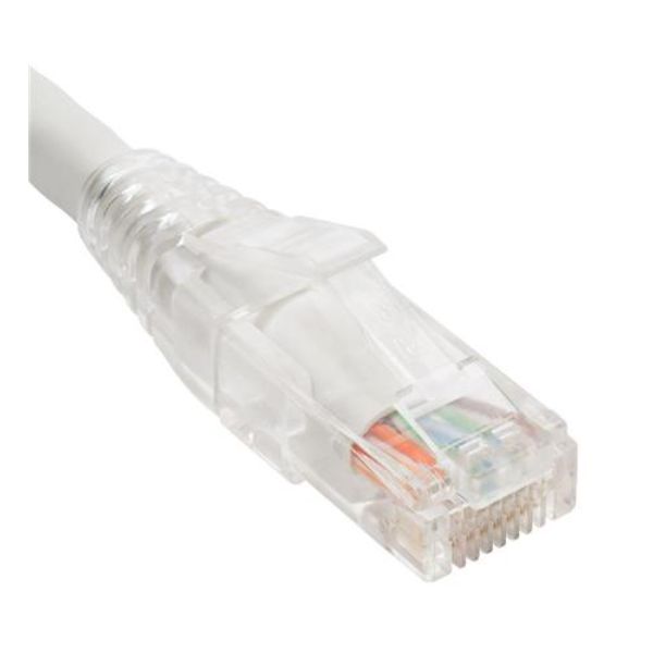 3 ft. Patch Cord Clear Boot, White