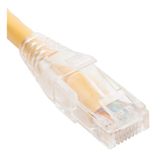 7 ft. Patch Cord Clear Boot, Yellow