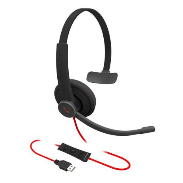 Picture of Addasound ADD-EPIC-301 Economical Monuaral USB & UC Headset&#44; Black
